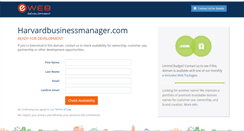 Desktop Screenshot of harvardbusinessmanager.com