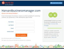 Tablet Screenshot of harvardbusinessmanager.com